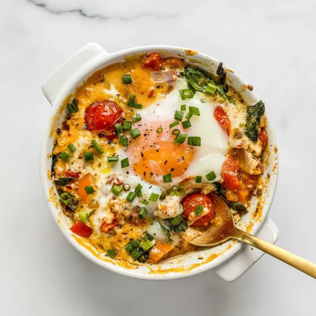 Mediterranean Baked Feta Eggs Recipe for Breakfast