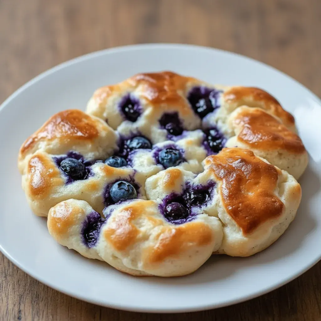 Fluffy Cottage Cheese Cloud Bread Recipe with Blueberries