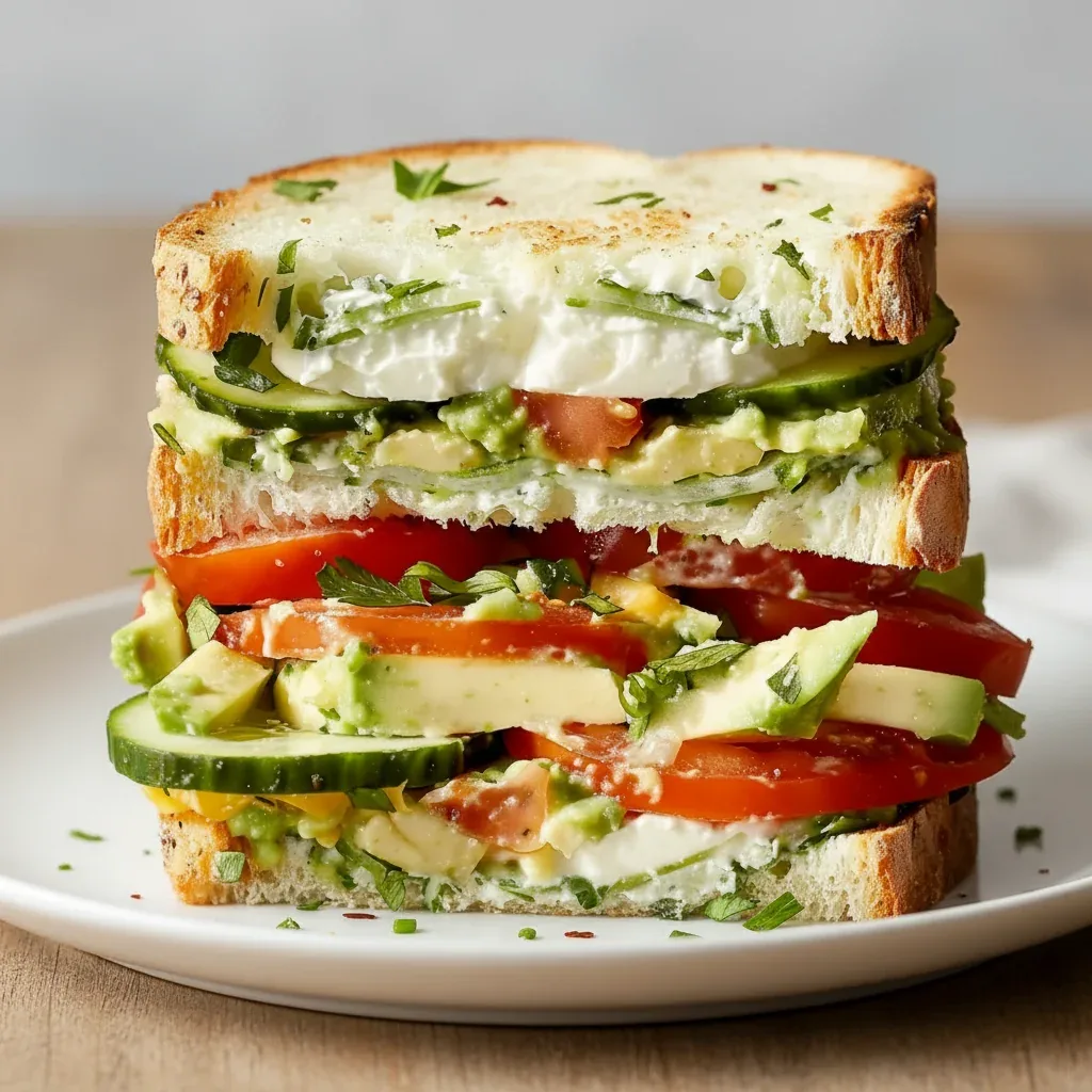 Loaded Cucumber Avocado Sandwich