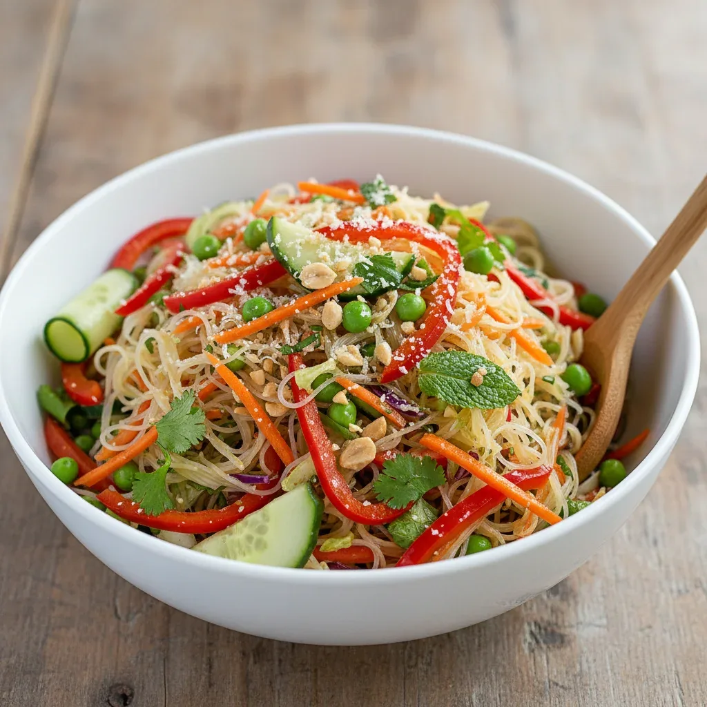 Spring Roll Salad with Ginger Dressing