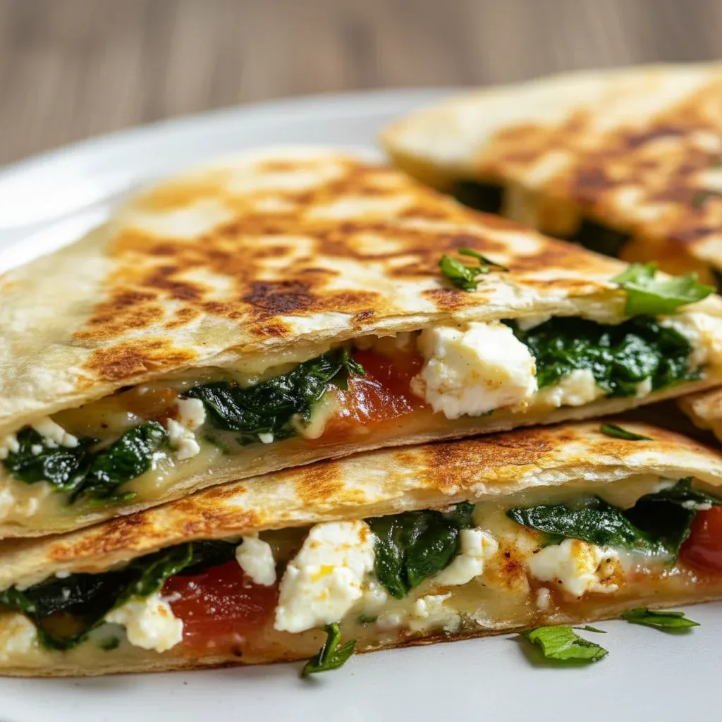 Spinach and Feta Quesadillas