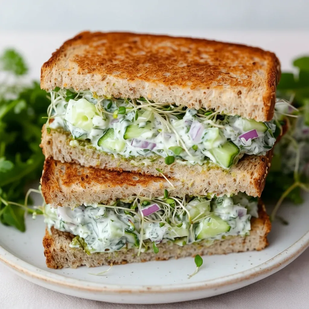Delicious Cucumber Salad Sandwiches