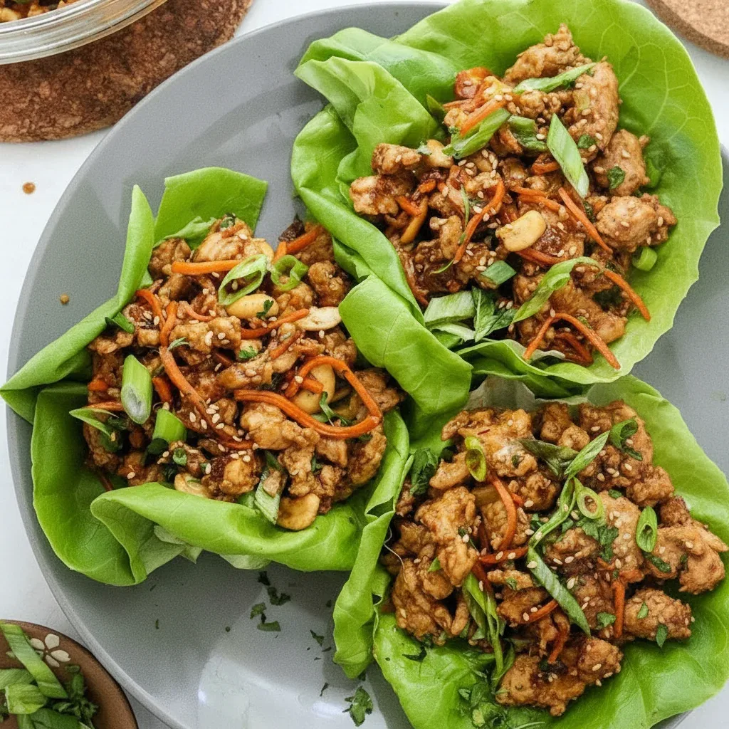 Thai Chicken Lettuce Wraps