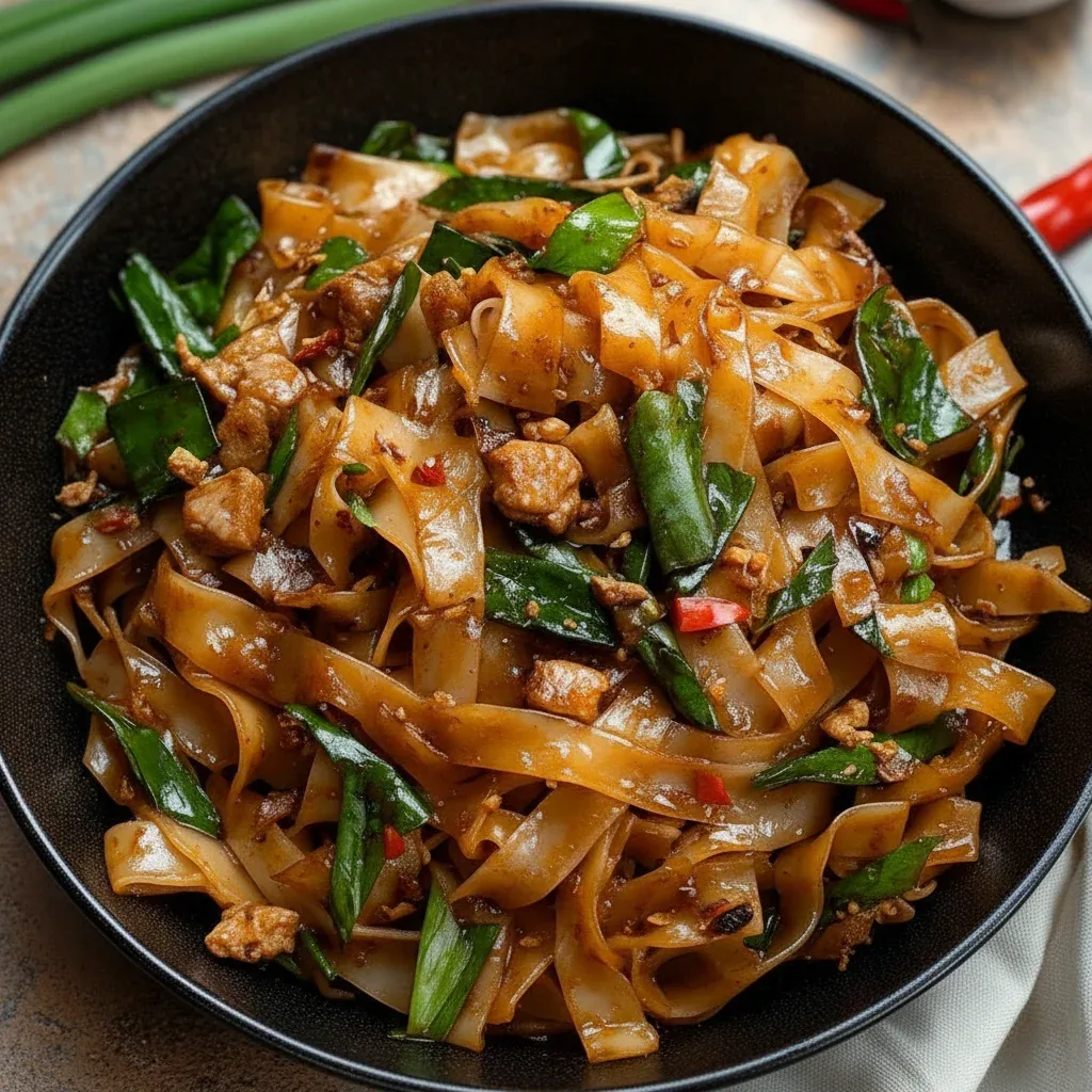 Quick Street Style Thai Drunken Noodles