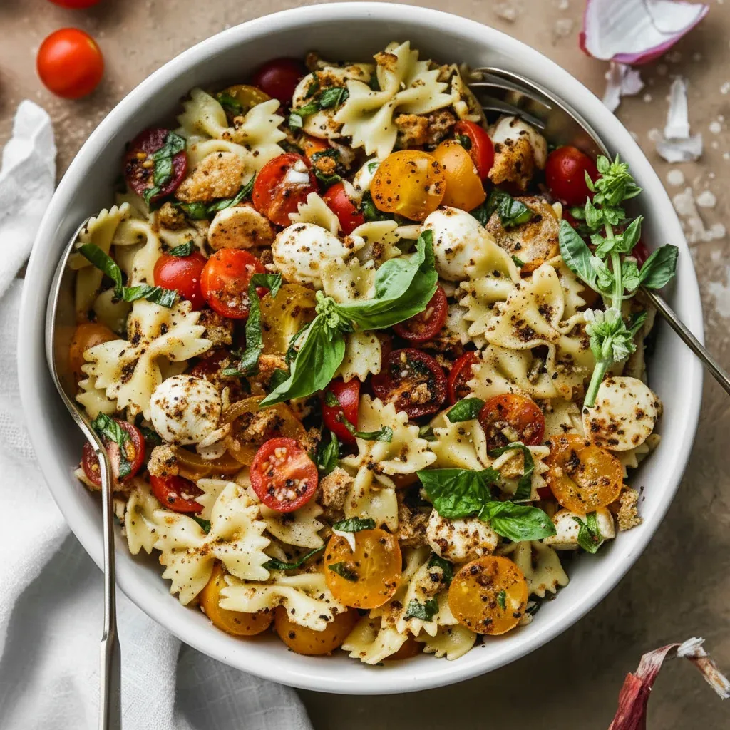 Delicious Bruschetta Pasta Salad
