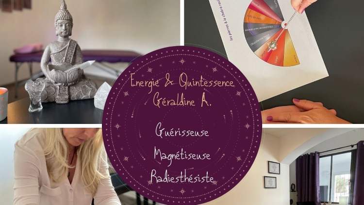 Énergie & Quintessence Géraldine A. Magnétiseuse Radiesthésiste Consultante Archives Akashiques Praticienne EFT - 48 Chem. des Paroyes, Marseille, France - Wellengo