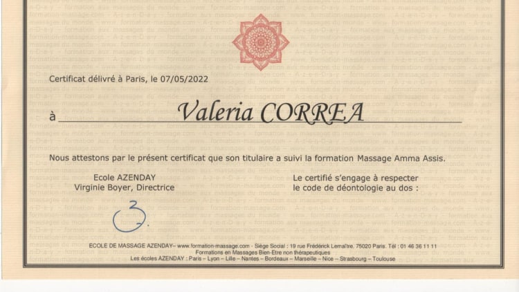 Valeria Massothérapeute - 6 Rue du Dr Finlay, Paris, France - Wellengo