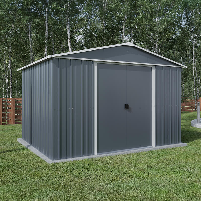 Yardmaster Castleton 10x10 Anthracite Metal Shed