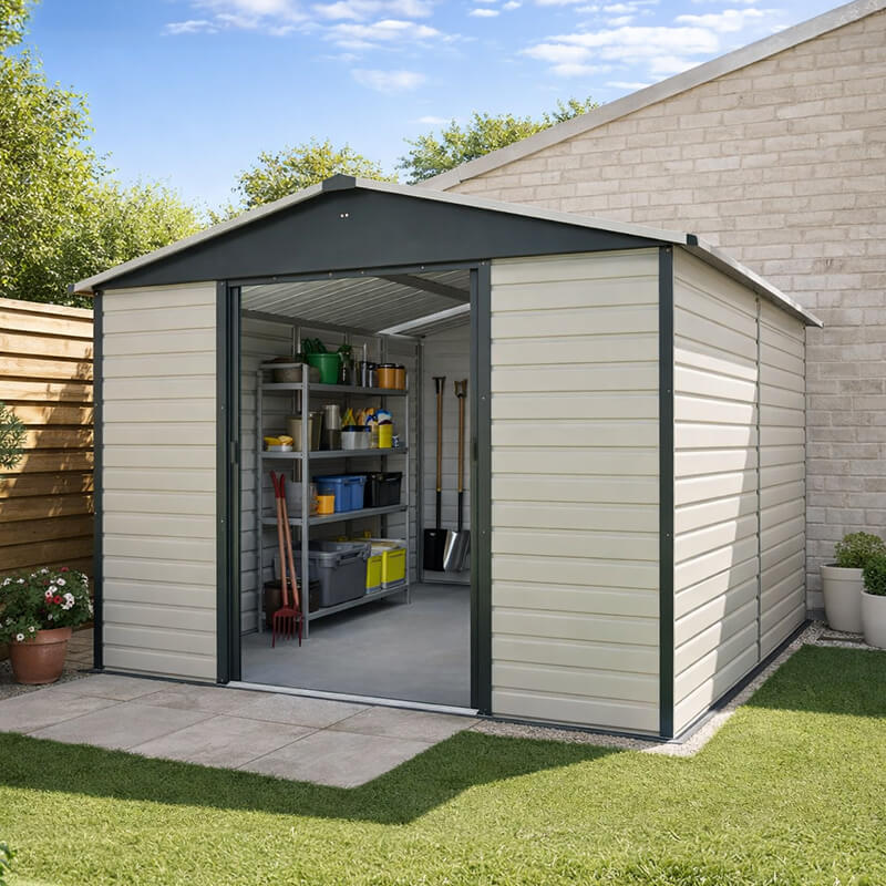 Yardmaster 10x12 Shiplap Metal Shed Anthracite