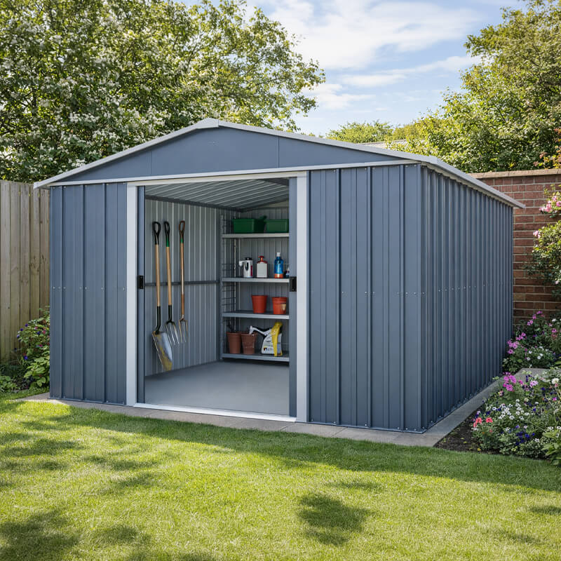 Yardmaster Castleton 10x13 Anthracite Metal Shed