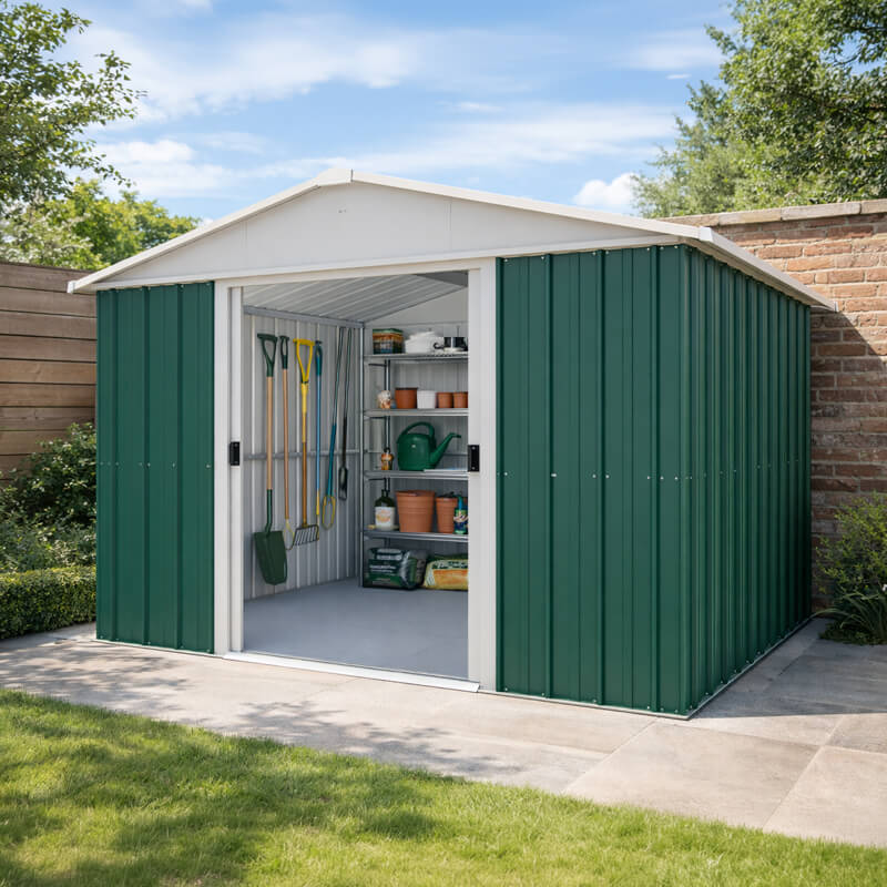 Yardmaster 10x8 Green Metal Shed