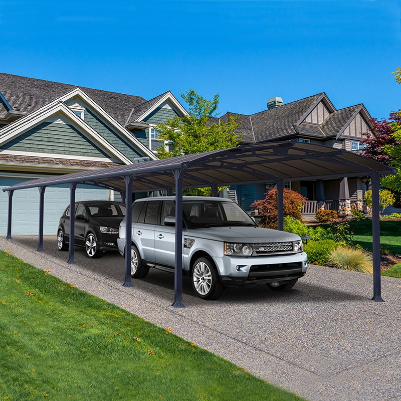 Palram Canopia Arcadia 10600 Grey Metal Carport