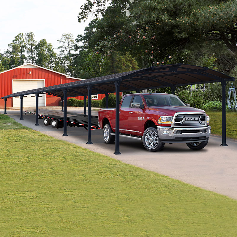 Palram Canopia Arcadia 12700 Grey Metal Carport