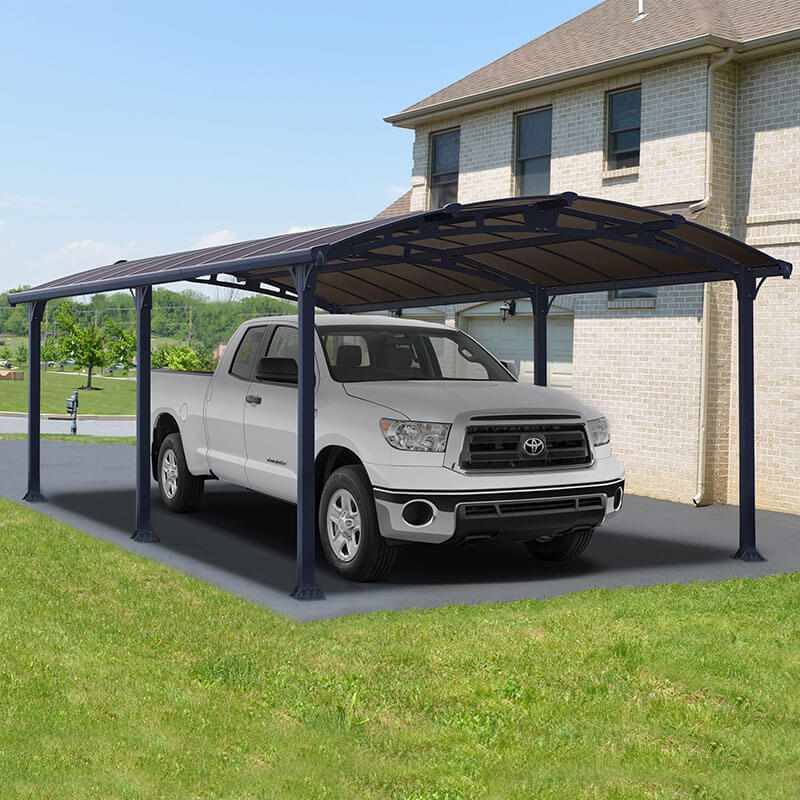 Palram Canopia Arcadia 6400 Grey Metal Carport