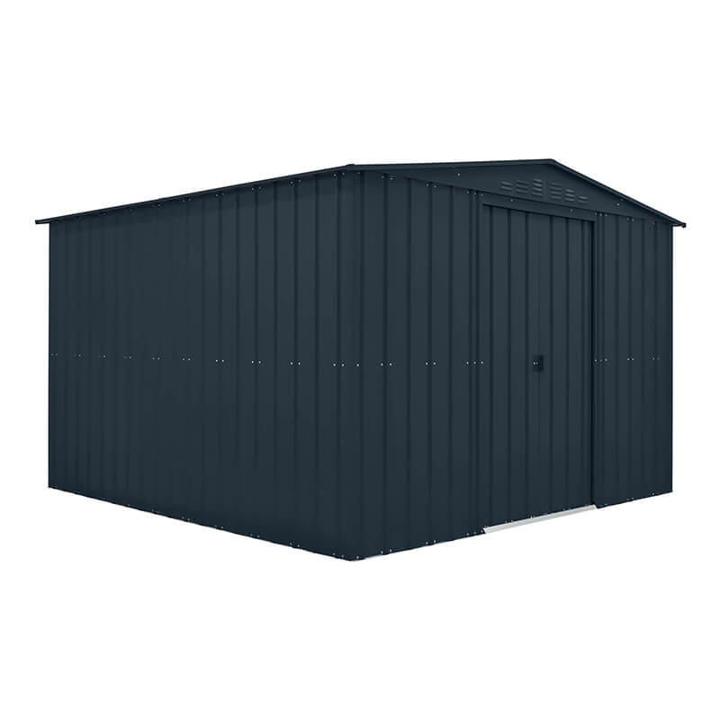 Globel 10x10 Anthracite Apex Metal Shed