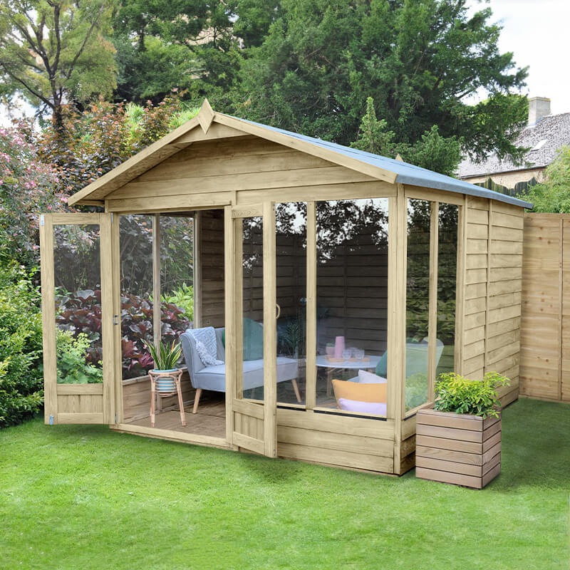 Forest 4life 10x8 Double Door Apex Summer House