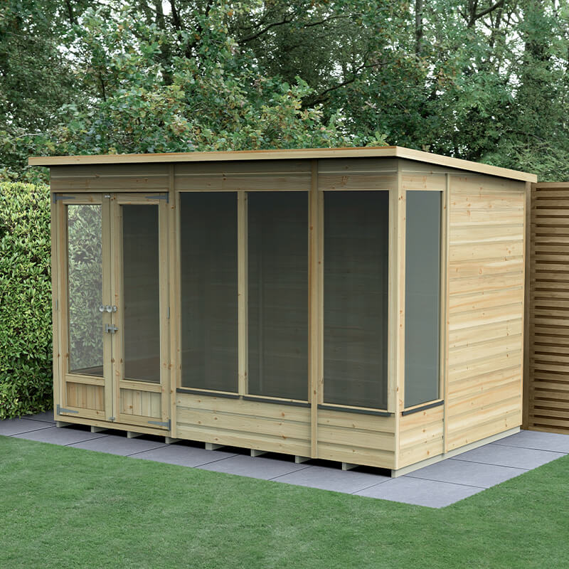 Forest Beckwood Double Door Pent Summer House 10x6