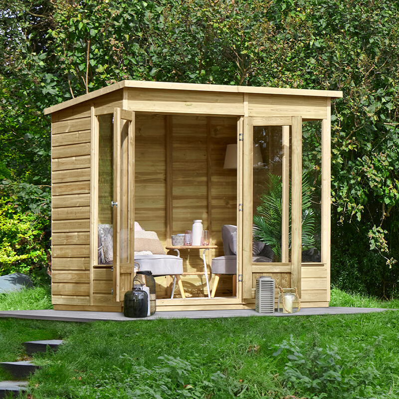 Forest Beckwood 8x6 Double Door Pent Summer House