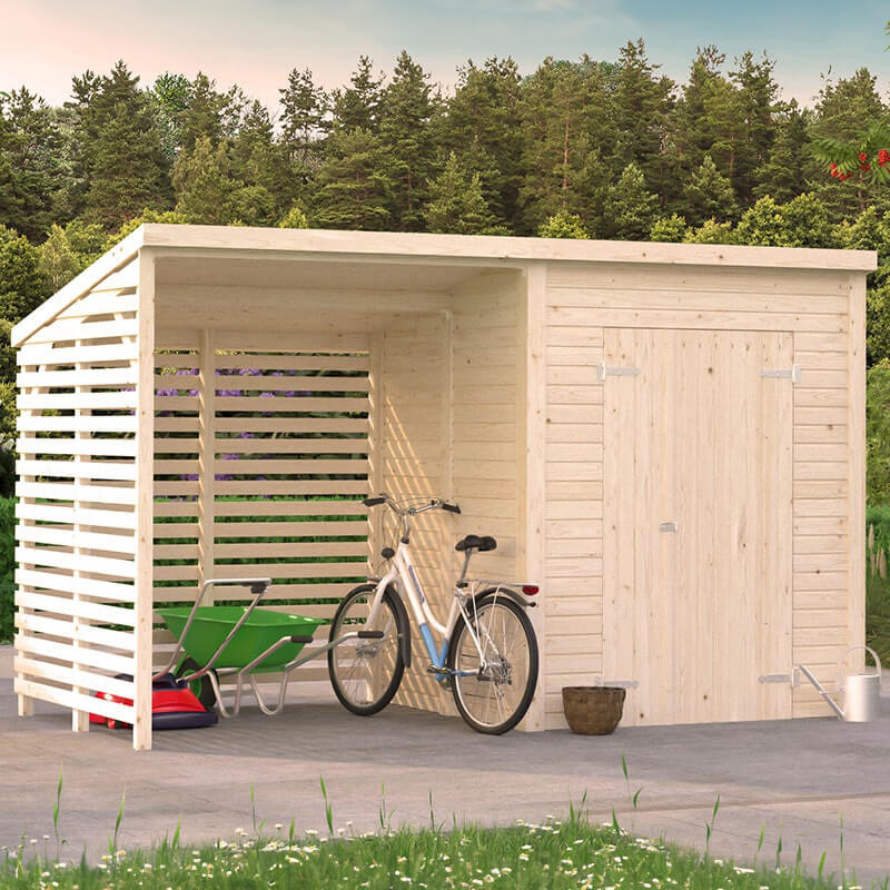 Palmako Leif 13x6 Heavy Duty Wooden Shed Bike Shelter