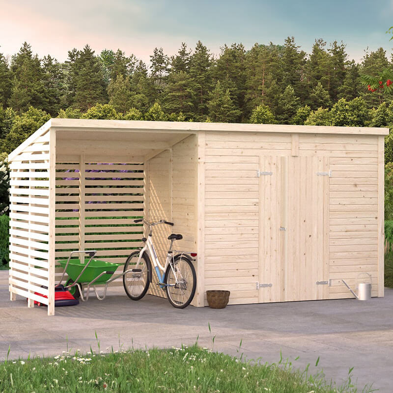 Palmako Leif 16x6 Wooden Shed Bike Shelter