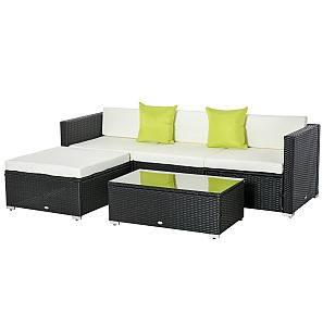 Outsunny 4-Seater Garden Rattan