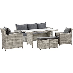 Outsunny 7-Seater Rattan Dining