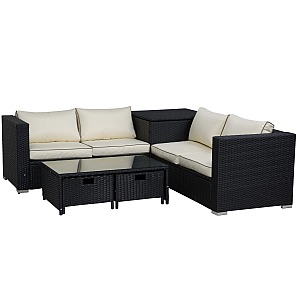 Outsunny 4-Seater Rattan Garden