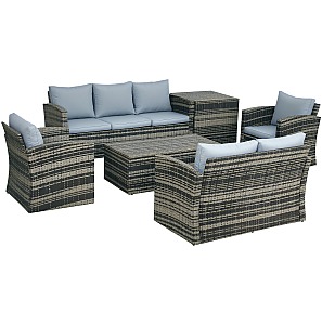 Outsunny 6 Pieces Rattan