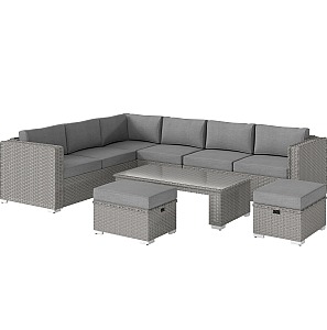 Outsunny 8-Seater PE Rattan