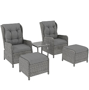Outsunny 5 Pieces Rattan