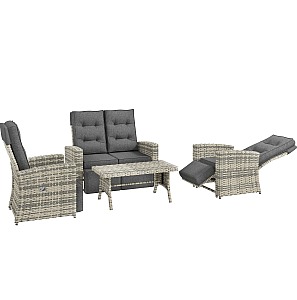 Outsunny 4 Piece Rattan