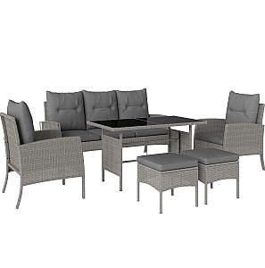 Outsunny 5 Seater Rattan