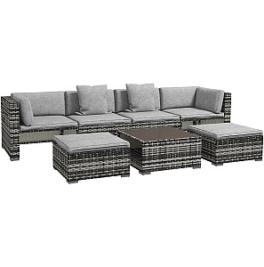 Outsunny 7-Piece Rattan Patio