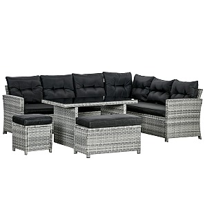 Outsunny 5-Piece Rattan Patio