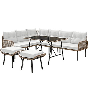 Outsunny 6 Piece Rattan