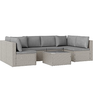 Outsunny Seven-Piece Modular Rattan