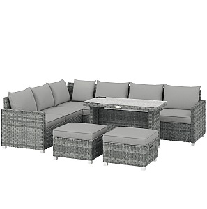 Outsunny 6 Seater Rattan