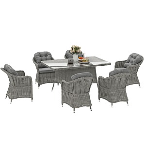 Outsunny 6 Seater Rattan