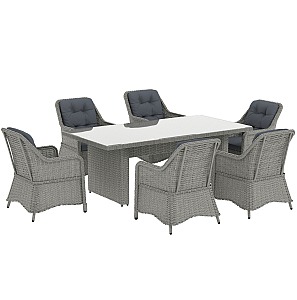 Outsunny 6 Seater Rattan