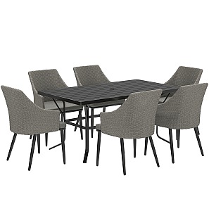 Outsunny 6 Seater Rattan