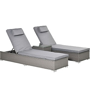Outsunny 3 Piece Rattan