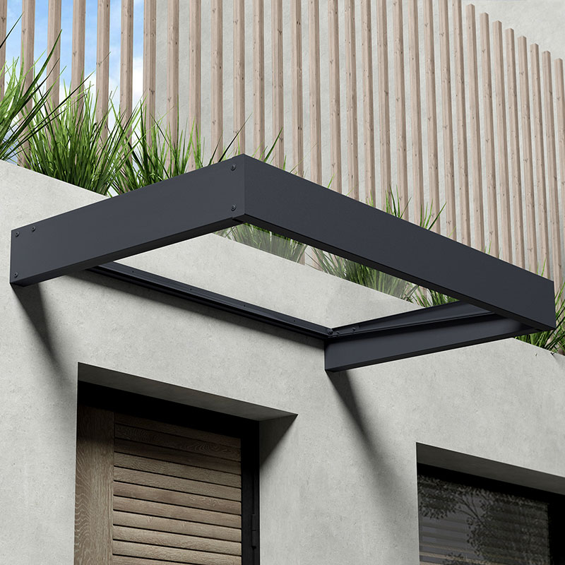 Palram Canopia Sophia 1600 Grey Clear Door Canopy