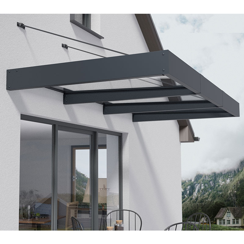 Palram Canopia Sophia Xl 3000 Grey Clear Door Canopy