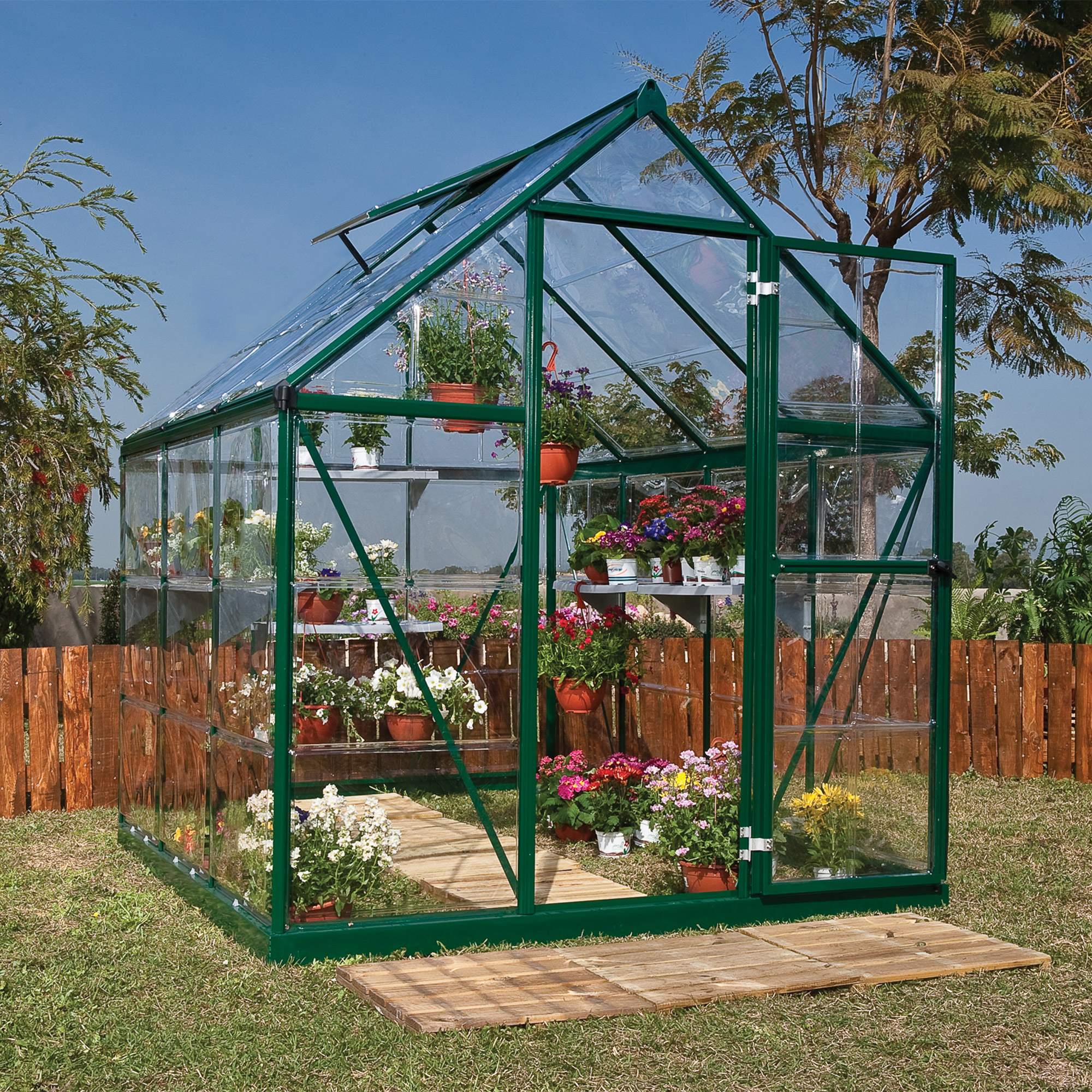 Palram Canopia Harmony 6x6 Green Polycarbonate Greenhouse