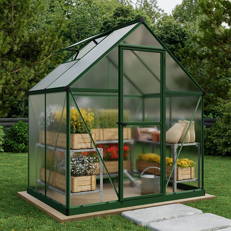 Palram Canopia Mythos 6x4 Polycarbonate Greenhouse Green
