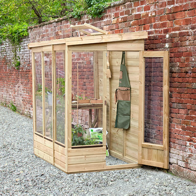 Forest Garden Wallscape 4x6 Lean To Greenhouse Solid Back