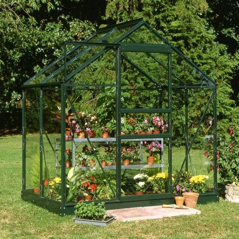 Halls Popular 64 Green Greenhouse 6x4