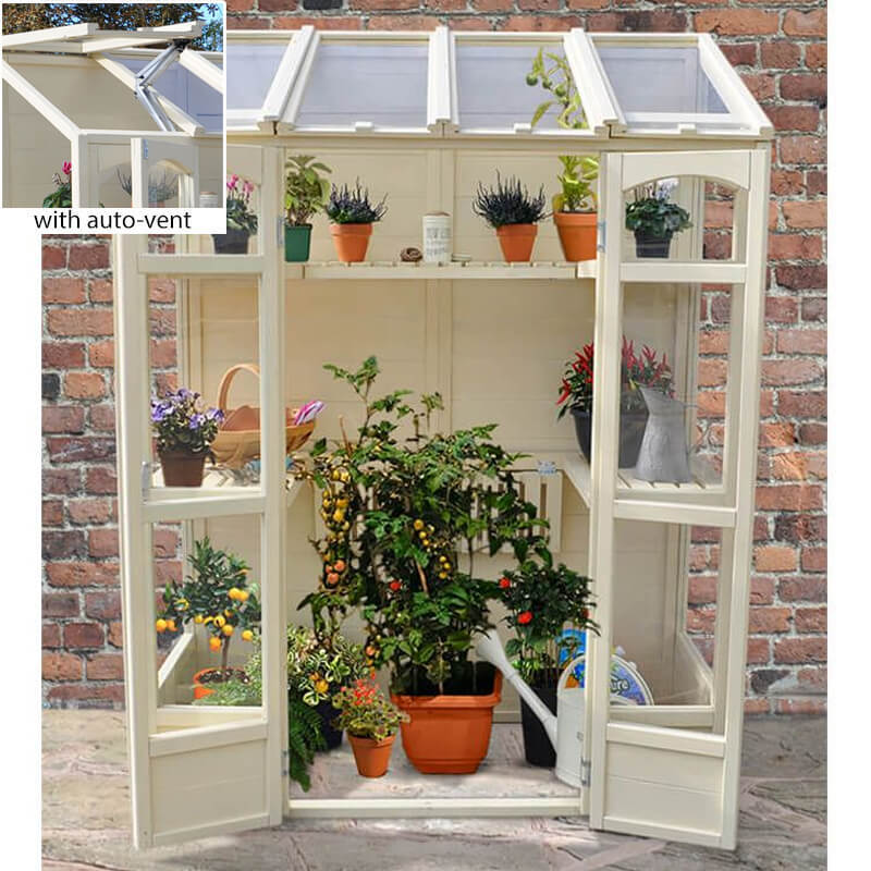 Forest Garden Victorian Tall Wall Greenhouse 5x2
