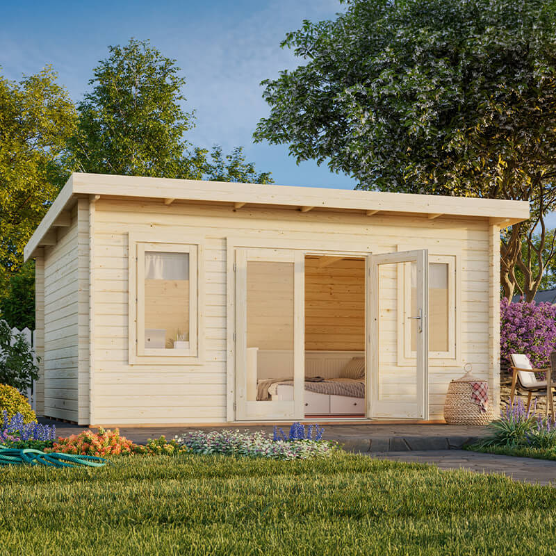 Palmako Lisa 4 7m X 3 7m 44mm Log Cabin Garden Room