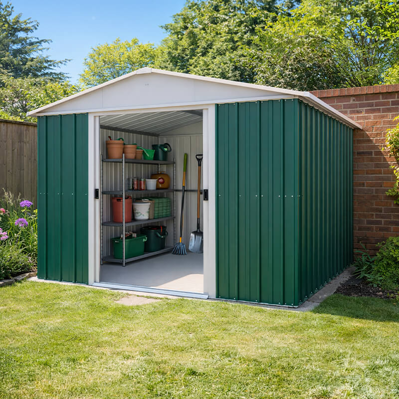 Yardmaster Green Metal Shed 10x10